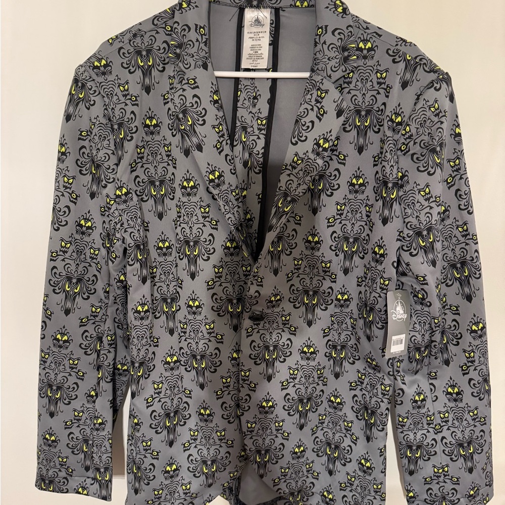 Disney Gray and Black Patterned Blazer